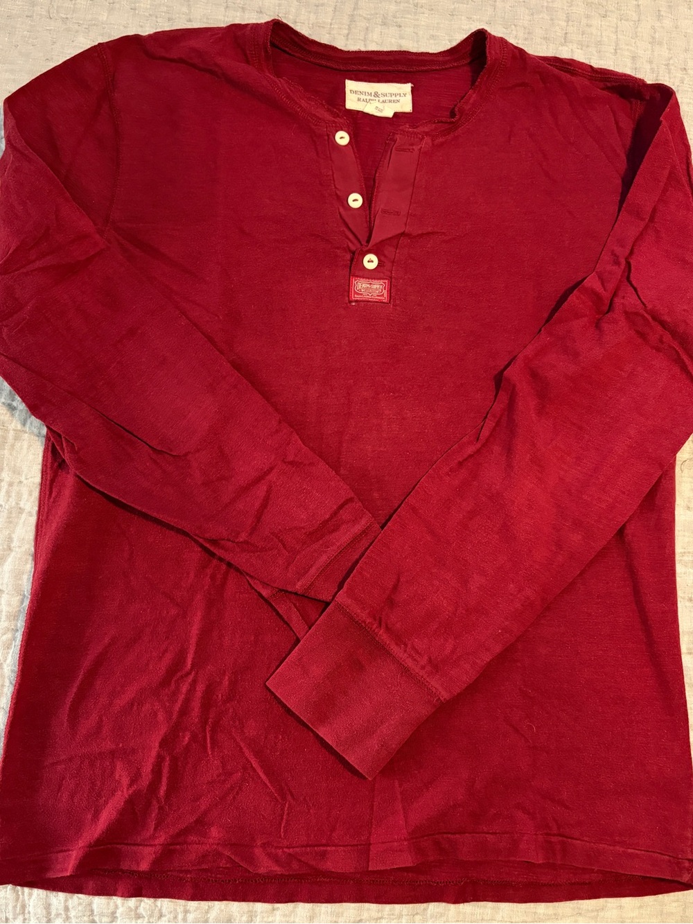 Ralph Lauren Denim & Supply Red Long-Sleeve Henley